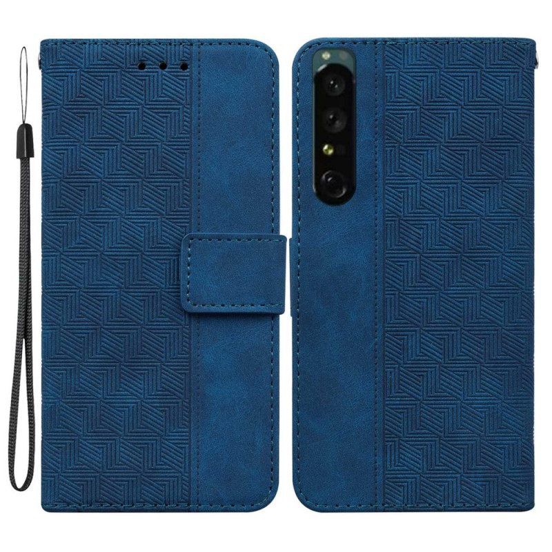 Κάλυμμα Sony Xperia 1 IV με κορδονι Strappy Pattern